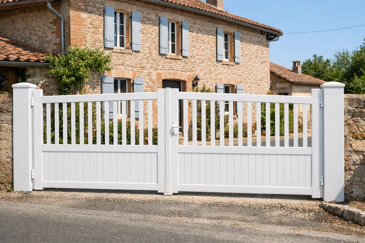 Portail PVC et bois